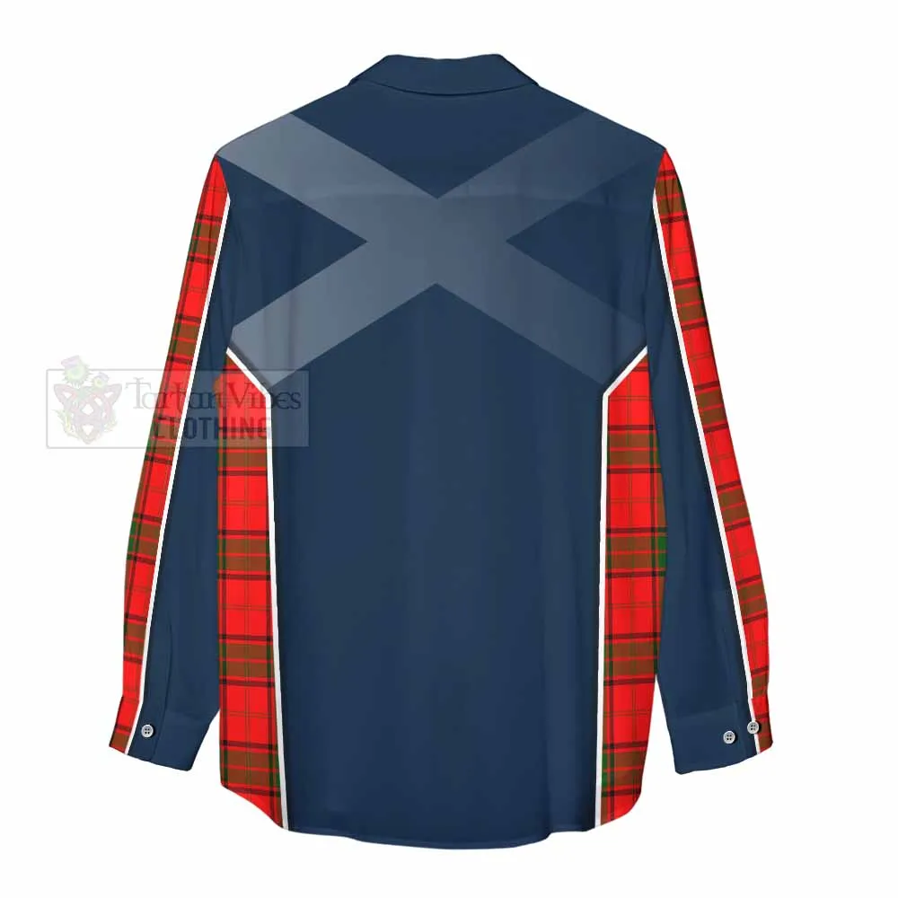 Adair Tartan Women's Casual Shirt with Family Crest and Lion Rampant Vibes Sport Style