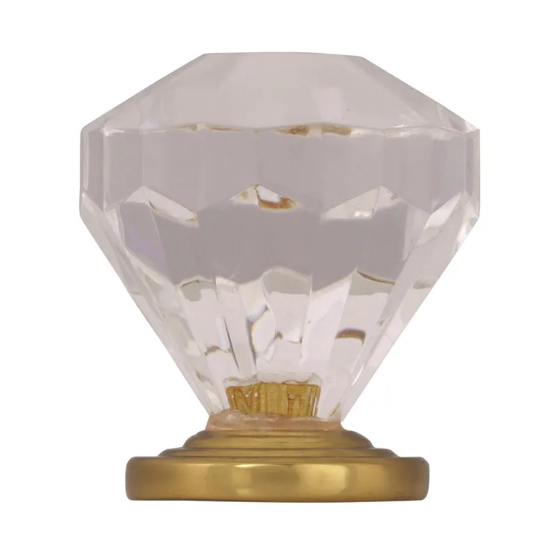 Amerock Traditional Classics Octagonal Cabinet Knob 1-1/4 in. D 1-3/8 in. Burnished Brass 1 pk