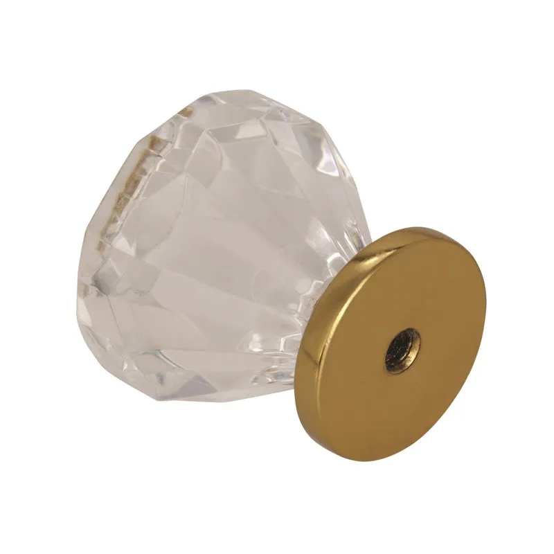 Amerock Traditional Classics Octagonal Cabinet Knob 1-1/4 in. D 1-3/8 in. Burnished Brass 1 pk