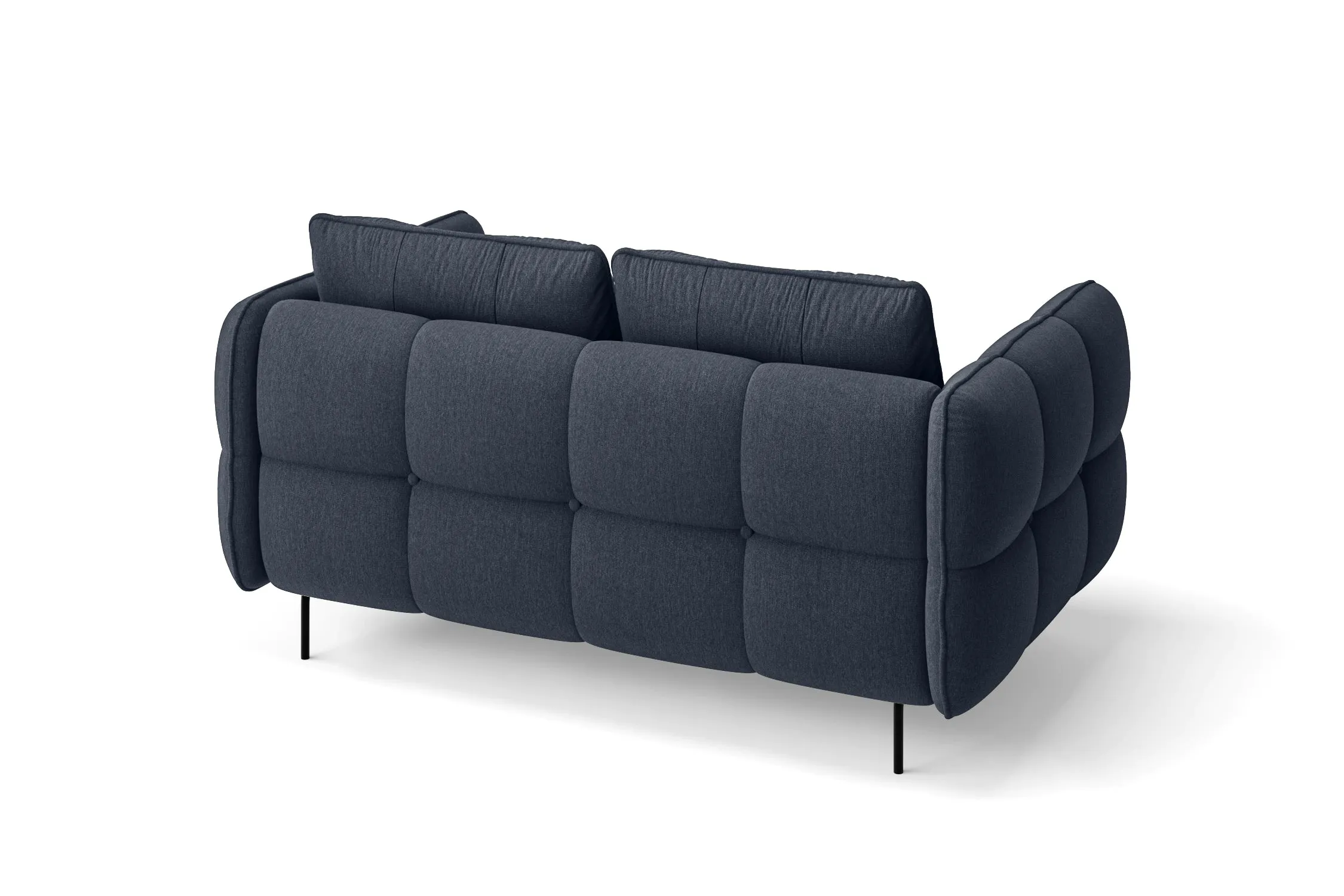 Anzio 2 Seater Sofa Dark Blue Linen Fabric