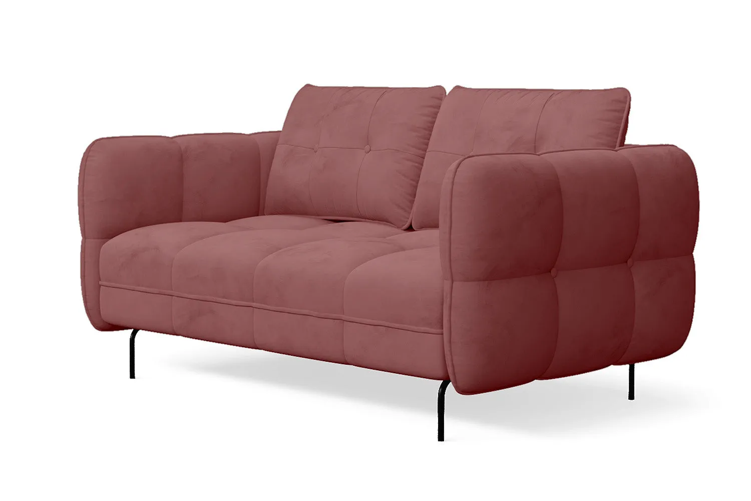 Anzio 2 Seater Sofa Pink Velvet