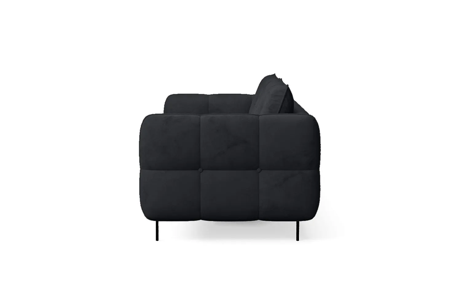 Anzio 3 Seater Sofa Dark Grey Velvet