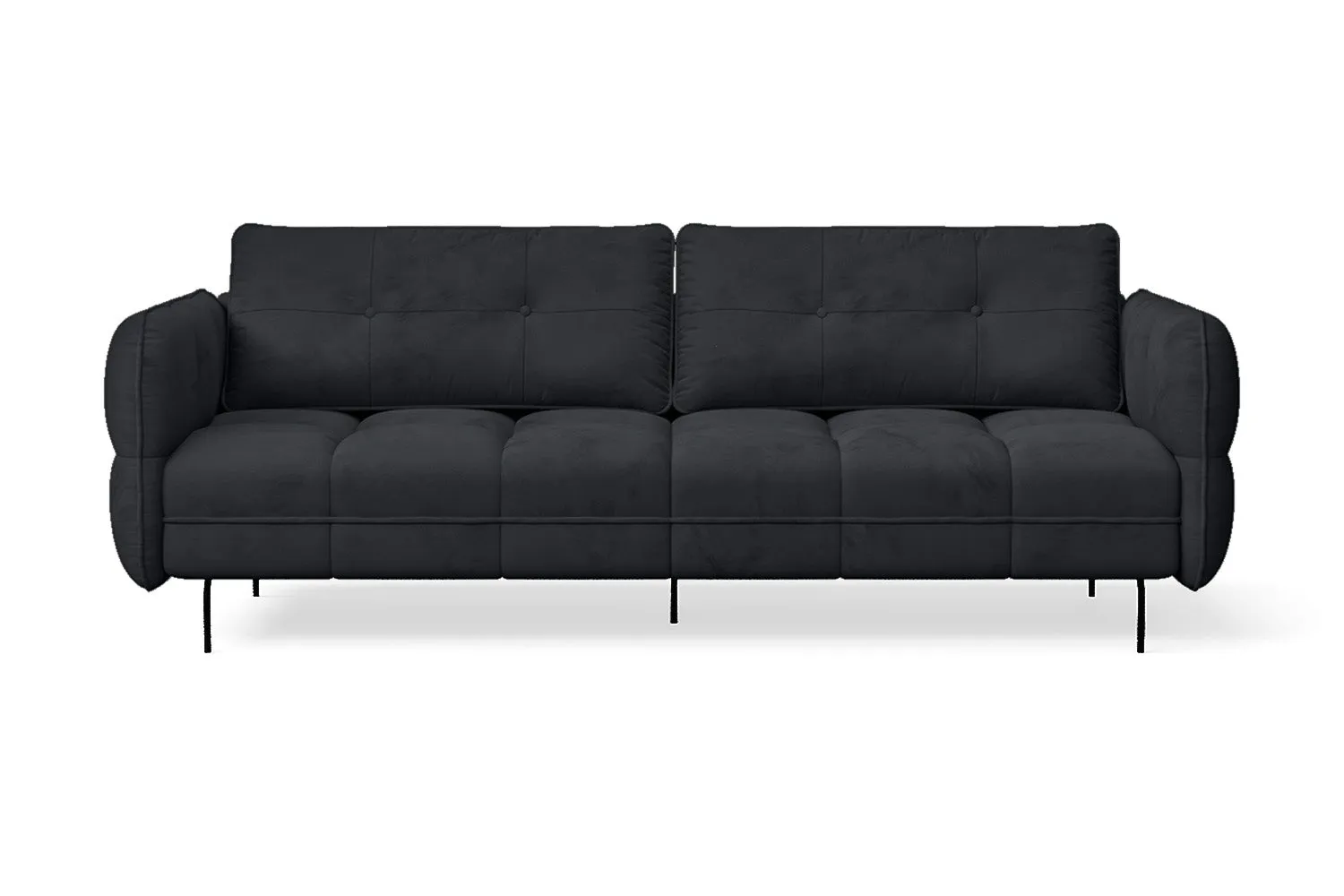 Anzio 3 Seater Sofa Dark Grey Velvet