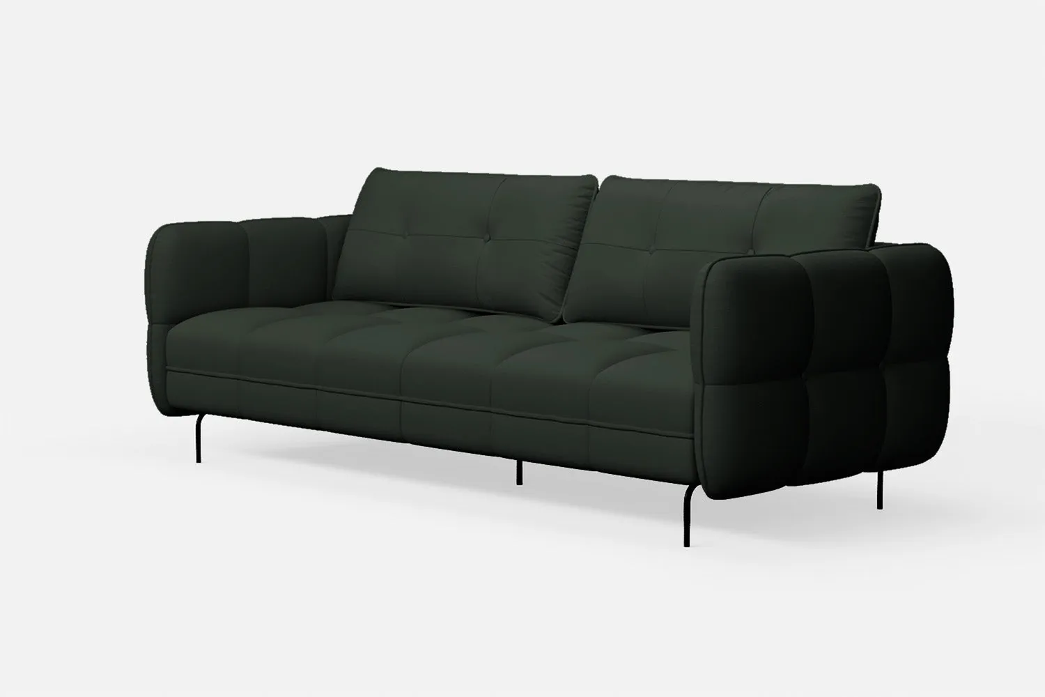 Anzio 3 Seater Sofa Green Leather