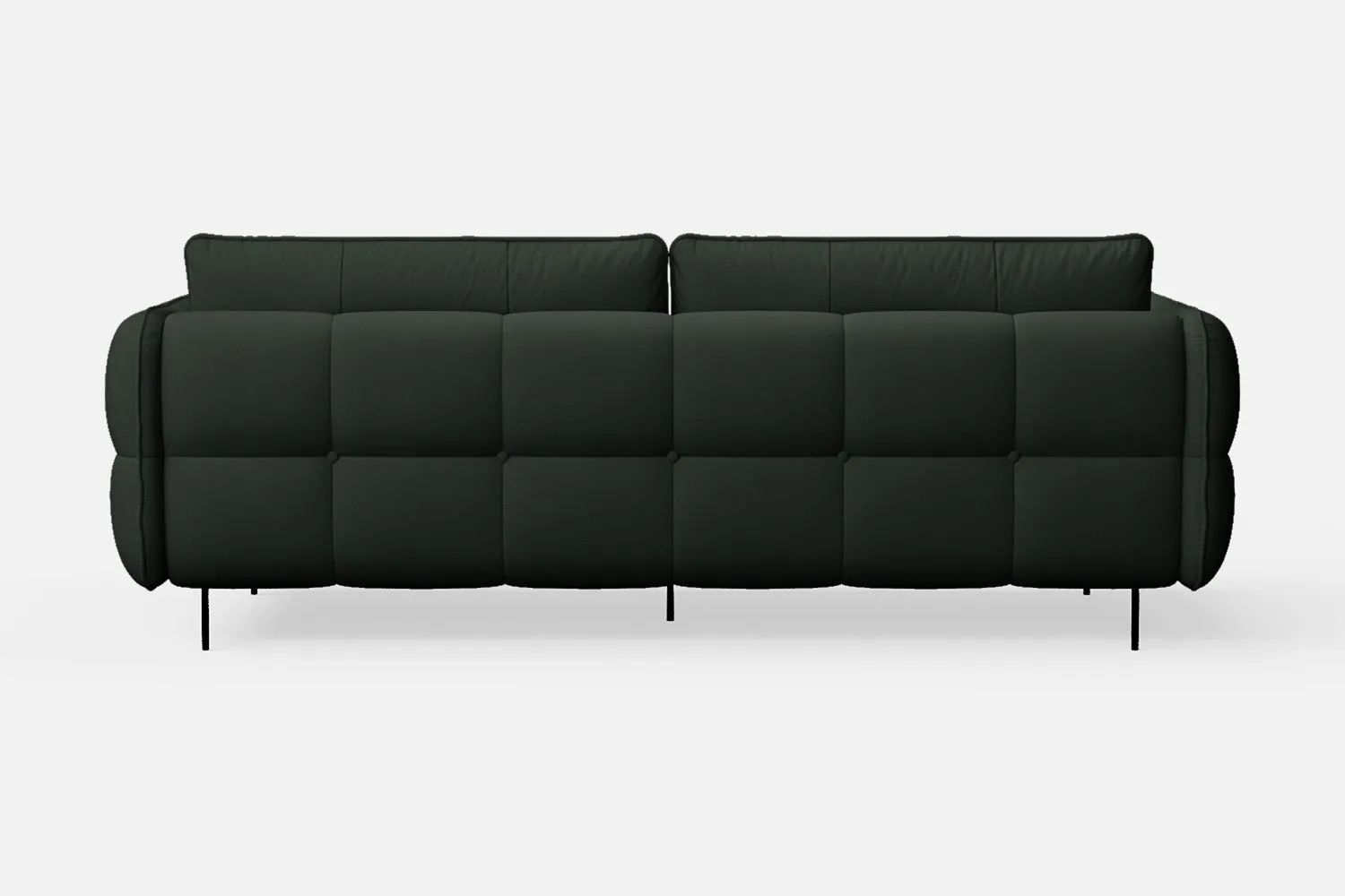 Anzio 3 Seater Sofa Green Leather