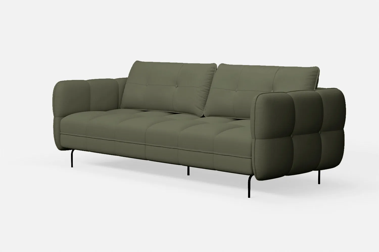 Anzio 3 Seater Sofa Sage Leather