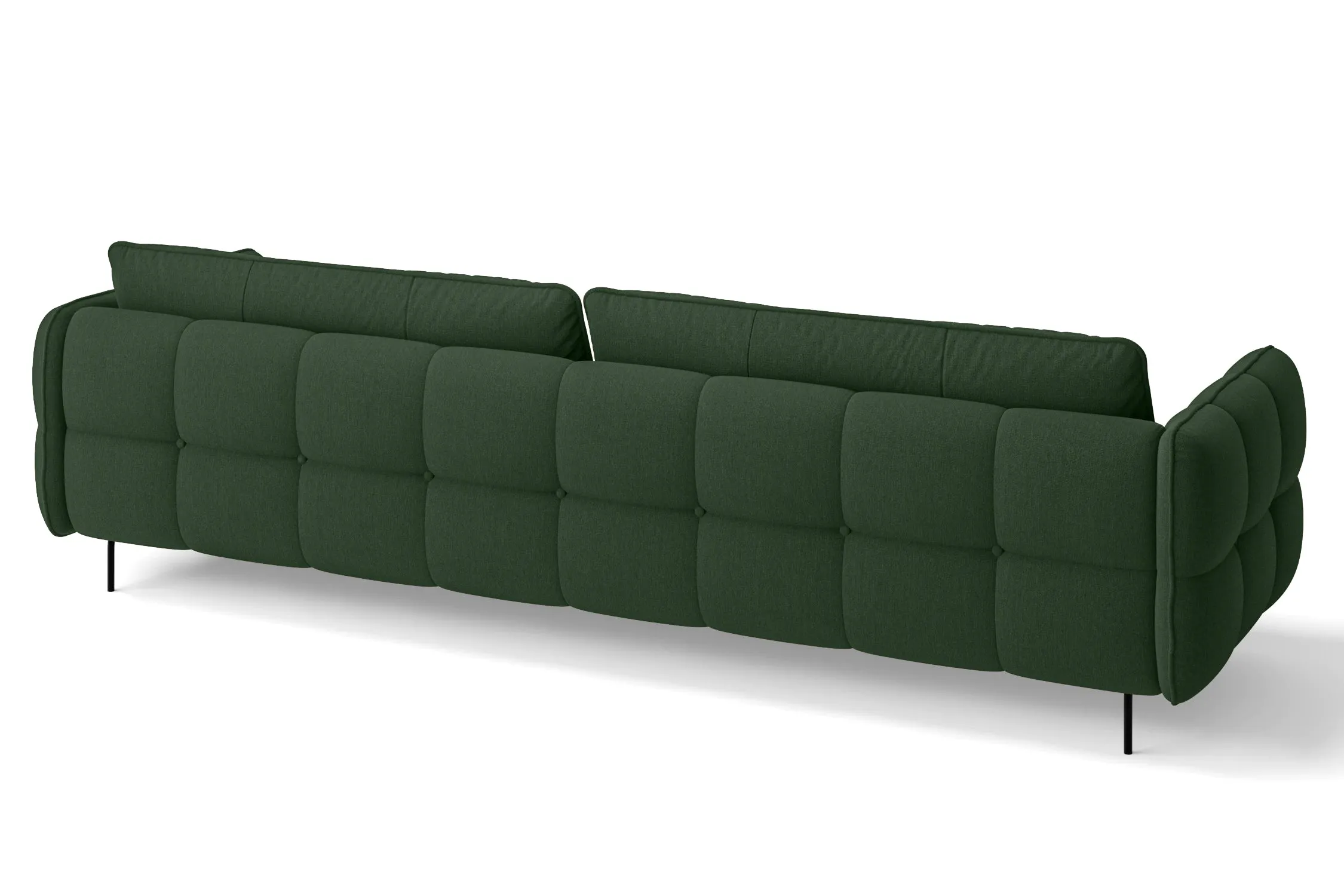 Anzio 4 Seater Sofa Forest Green Linen Fabric