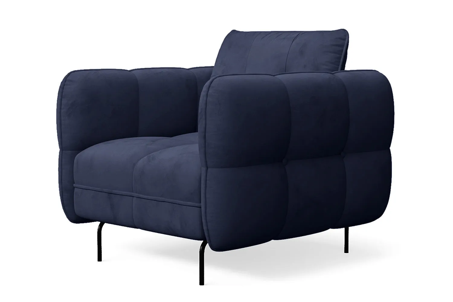 Anzio Armchair Dark Blue Velvet