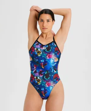 arena Women's Challenge Back Allover One Piece Swimsuit