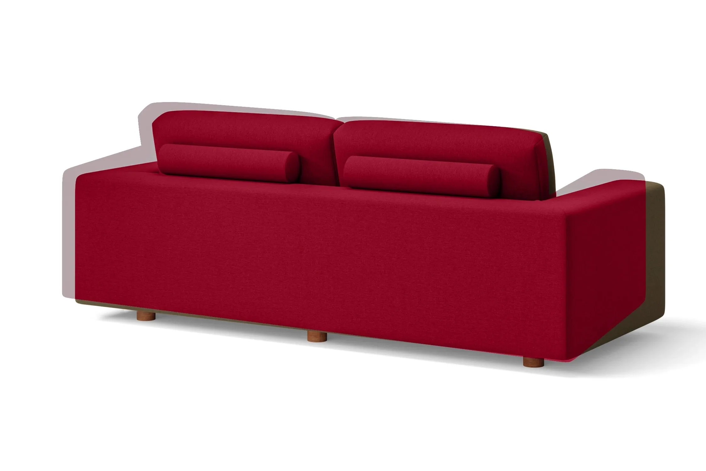 Arezzo 3 Seater Sofa Red Linen Fabric