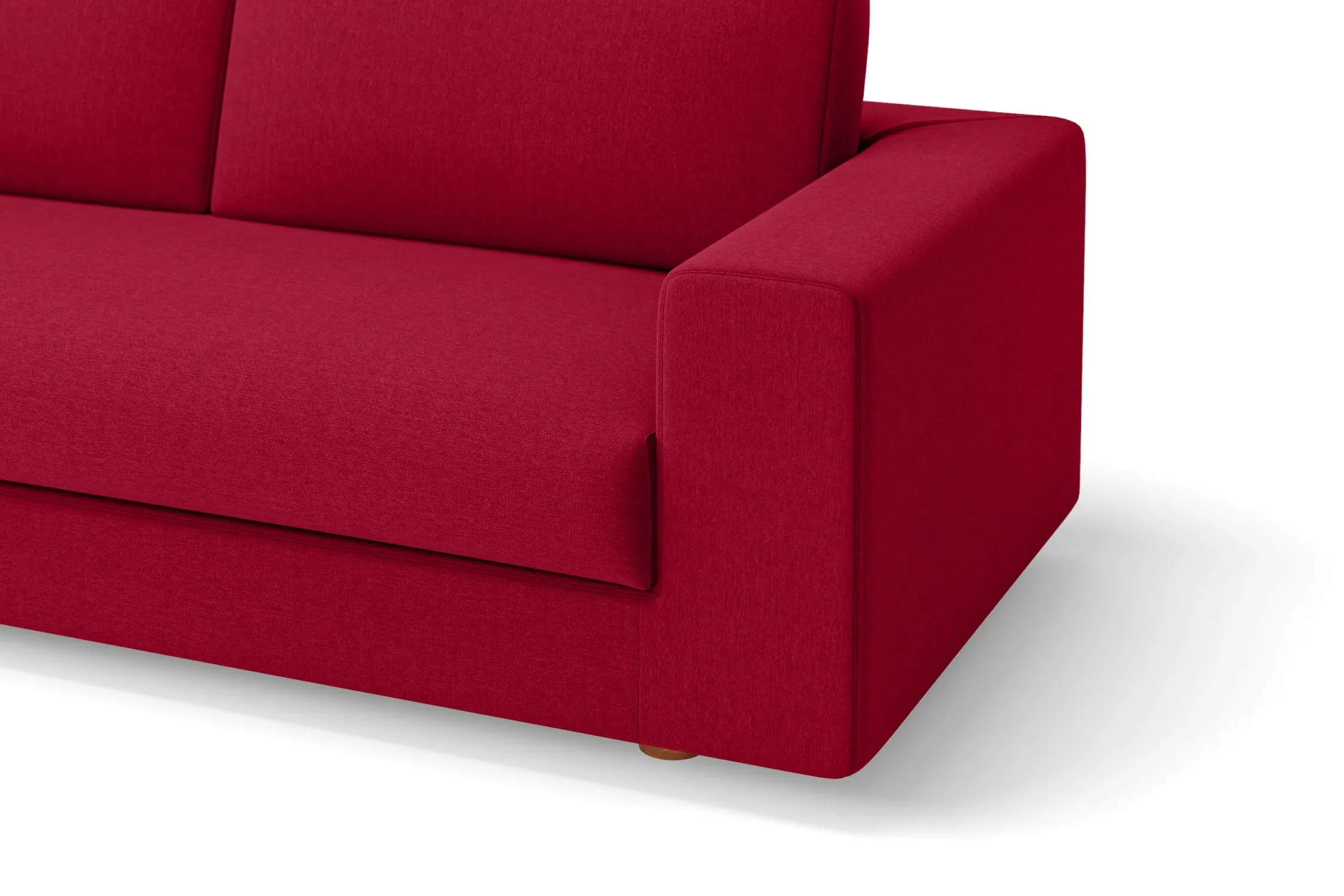 Arezzo 3 Seater Sofa Red Linen Fabric