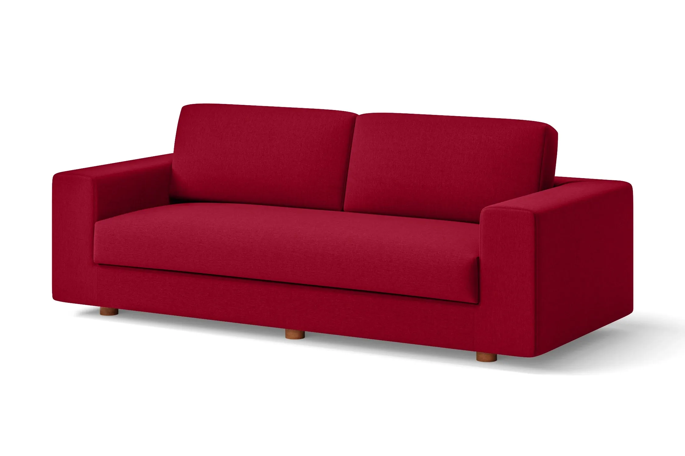 Arezzo 3 Seater Sofa Red Linen Fabric