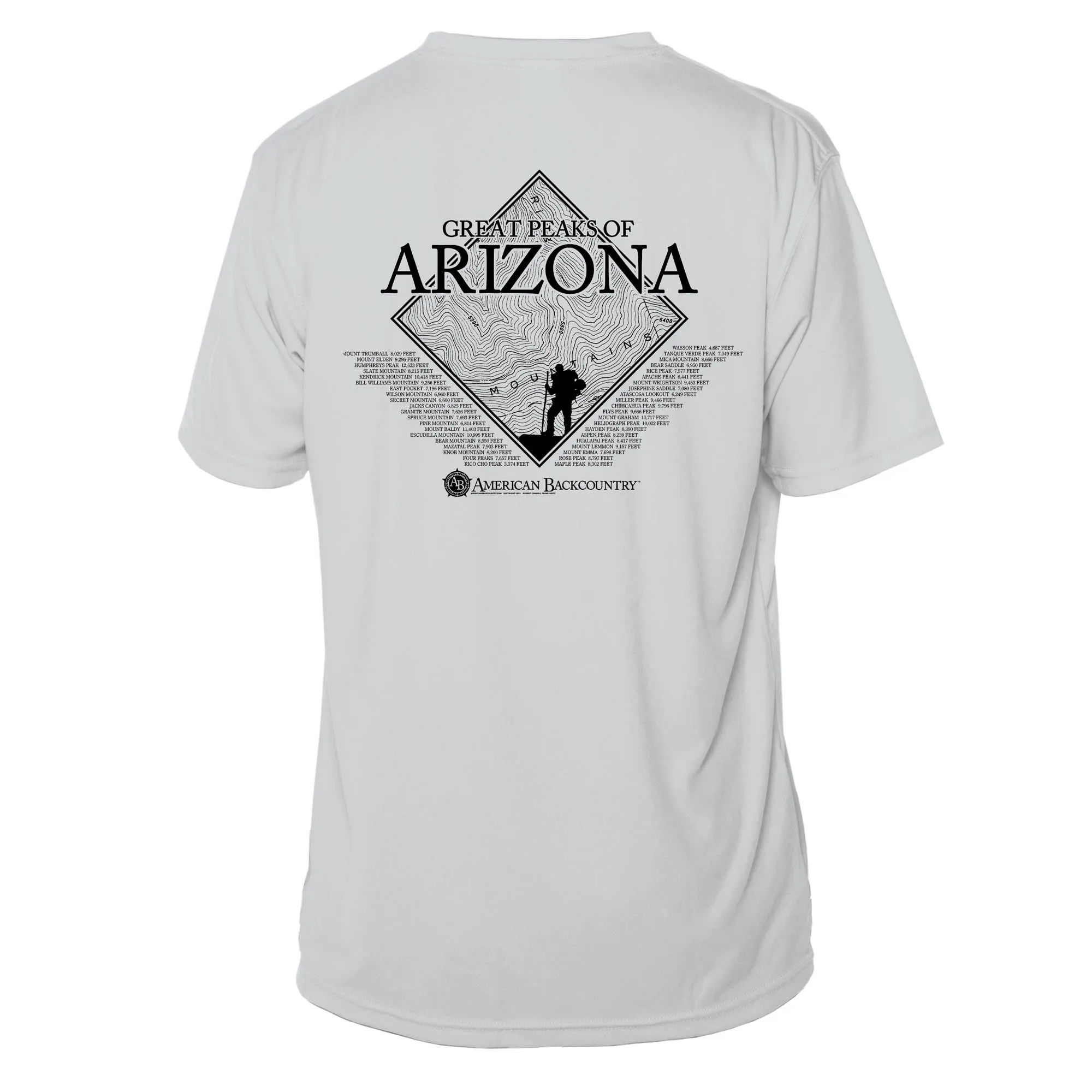 Arizona Diamond Topo  Short Sleeve Microfiber Men's T-Shirt