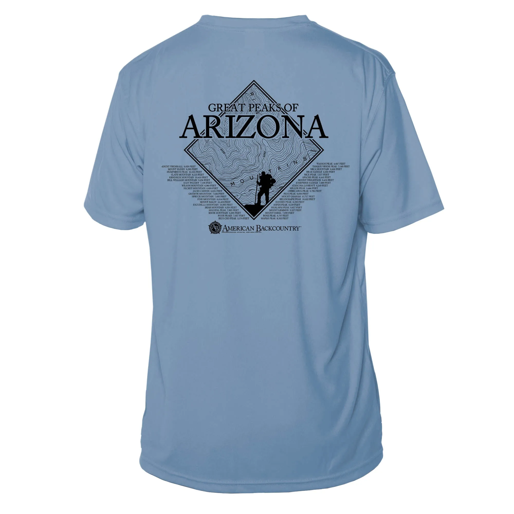 Arizona Diamond Topo  Short Sleeve Microfiber Men's T-Shirt