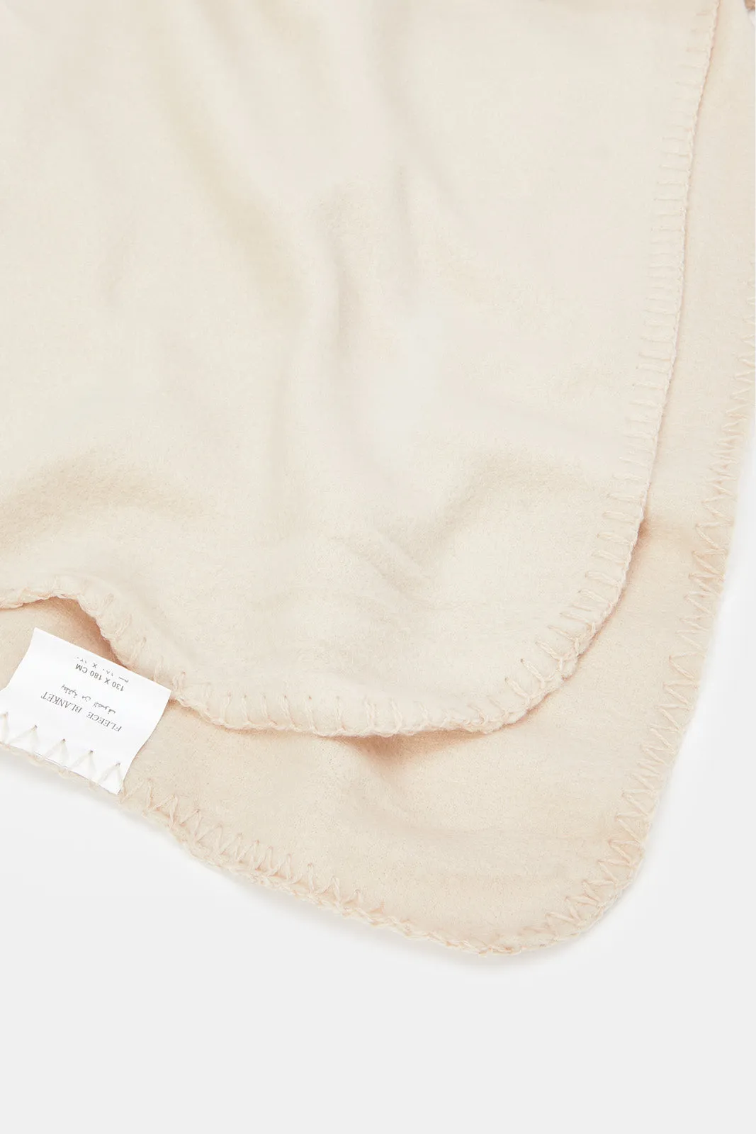 Beige Plain Soft Fleece Blanket