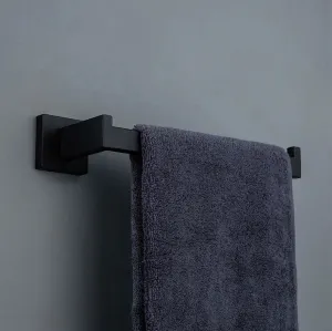 Black Towel Rack, Modern Simple Towel Hanger, Matte Black Home Fashion Decor, Bathroom Rack, Contemporary Wall Rack, Stainless Steel