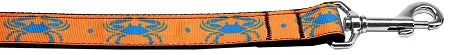 Blue Crabs Nylon Dog Leash 3-8 Inch Wide 4ft Long