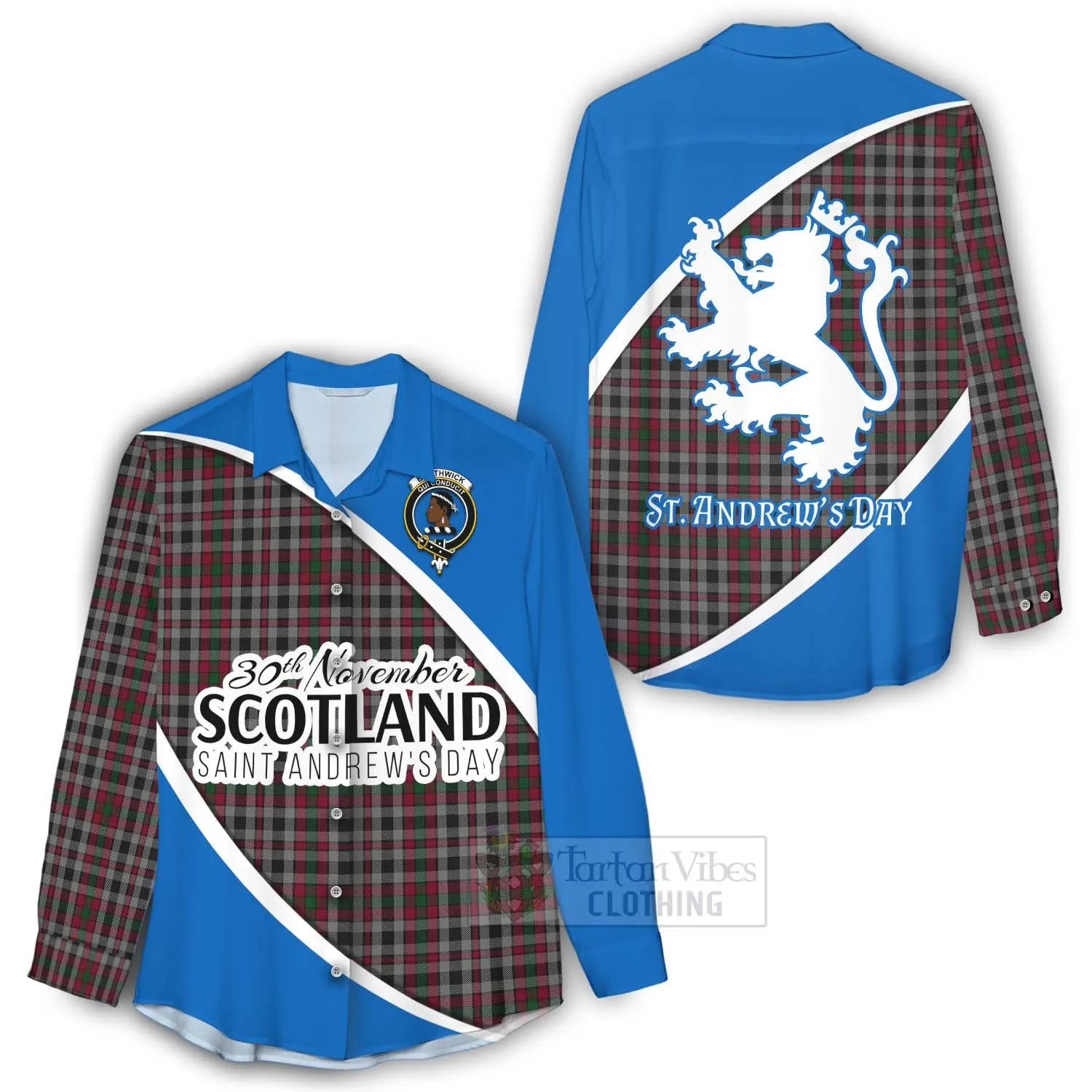 Borthwick Family Crest Tartan Women's Casual Shirt Celebrate Saint Andrew's Day in Style