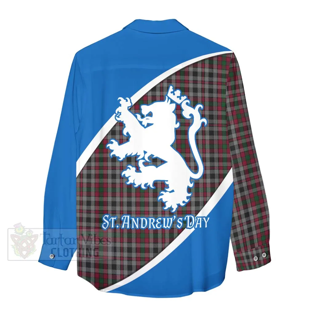 Borthwick Family Crest Tartan Women's Casual Shirt Celebrate Saint Andrew's Day in Style