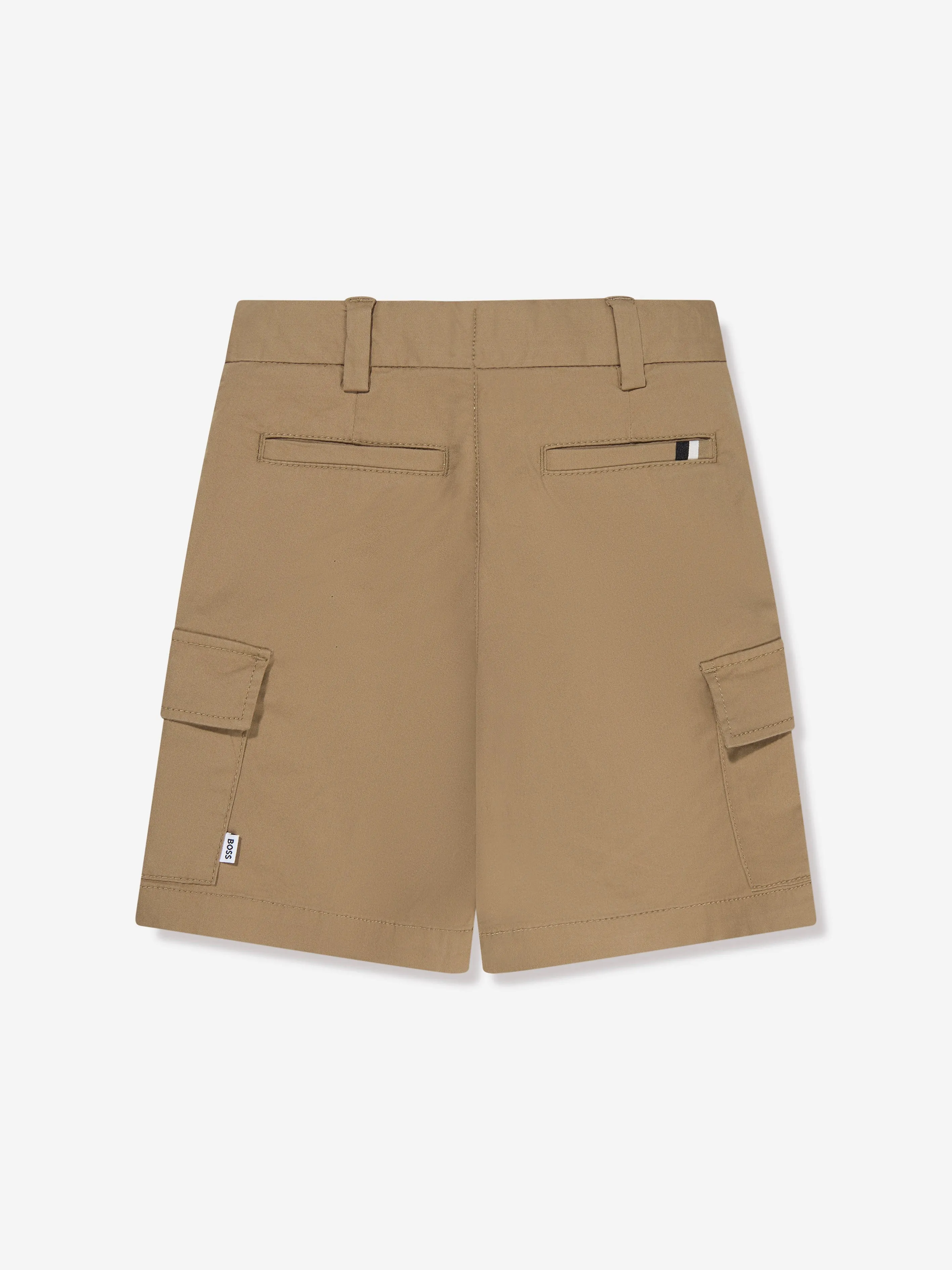 BOSS Boys Pocket Bermuda Shorts In Beige