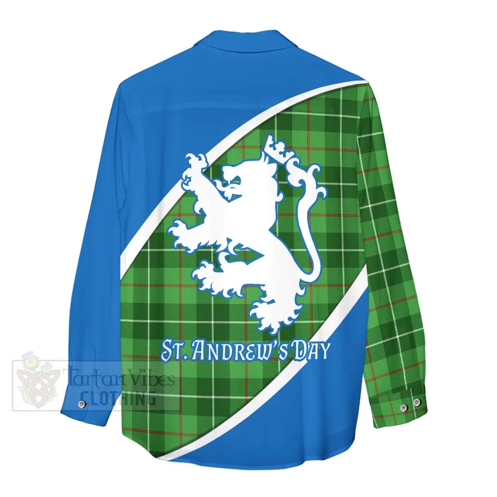 Boyle Family Crest Tartan Women's Casual Shirt Celebrate Saint Andrew's Day in Style