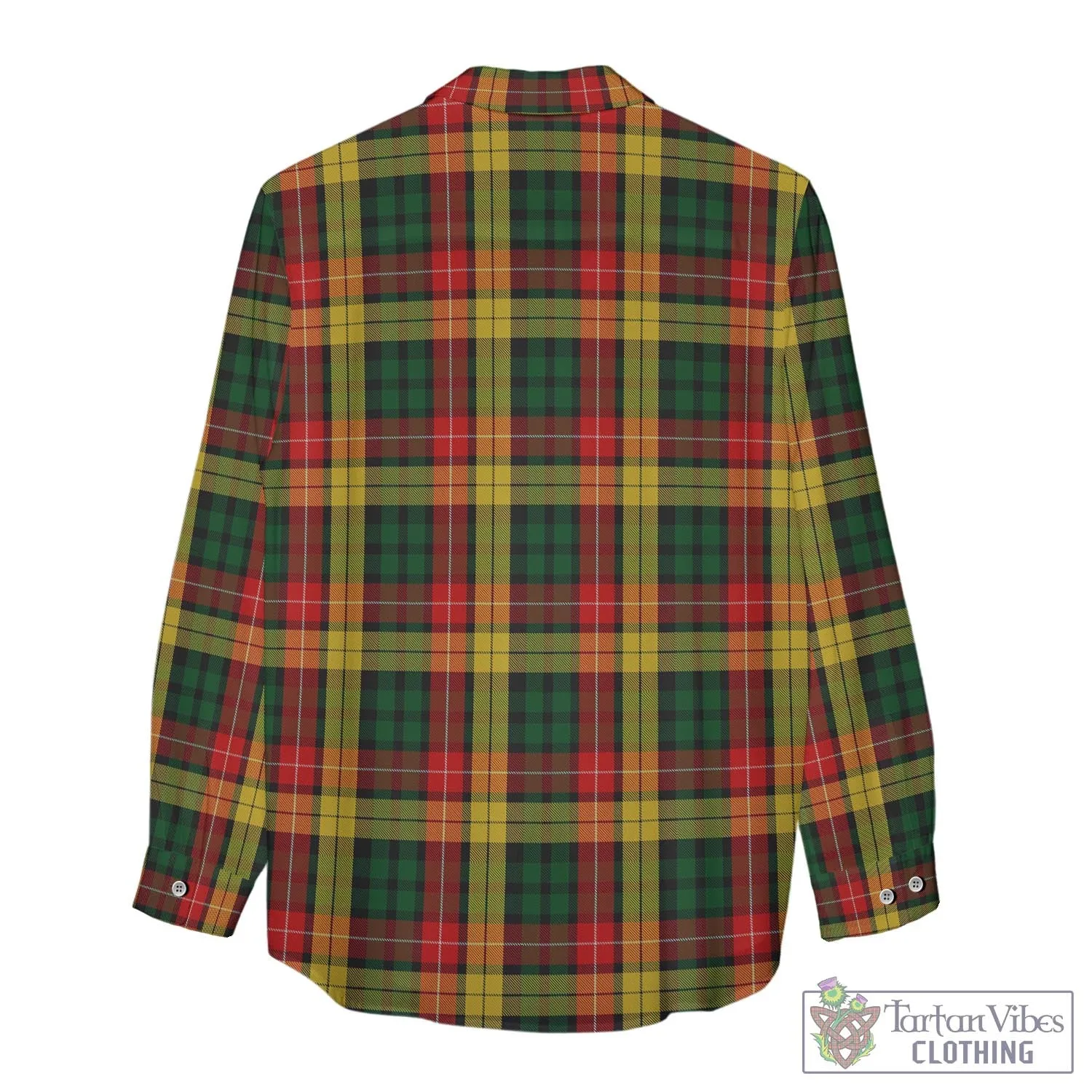 Buchanan Tartan Women's Casual Shirt with Family Crest