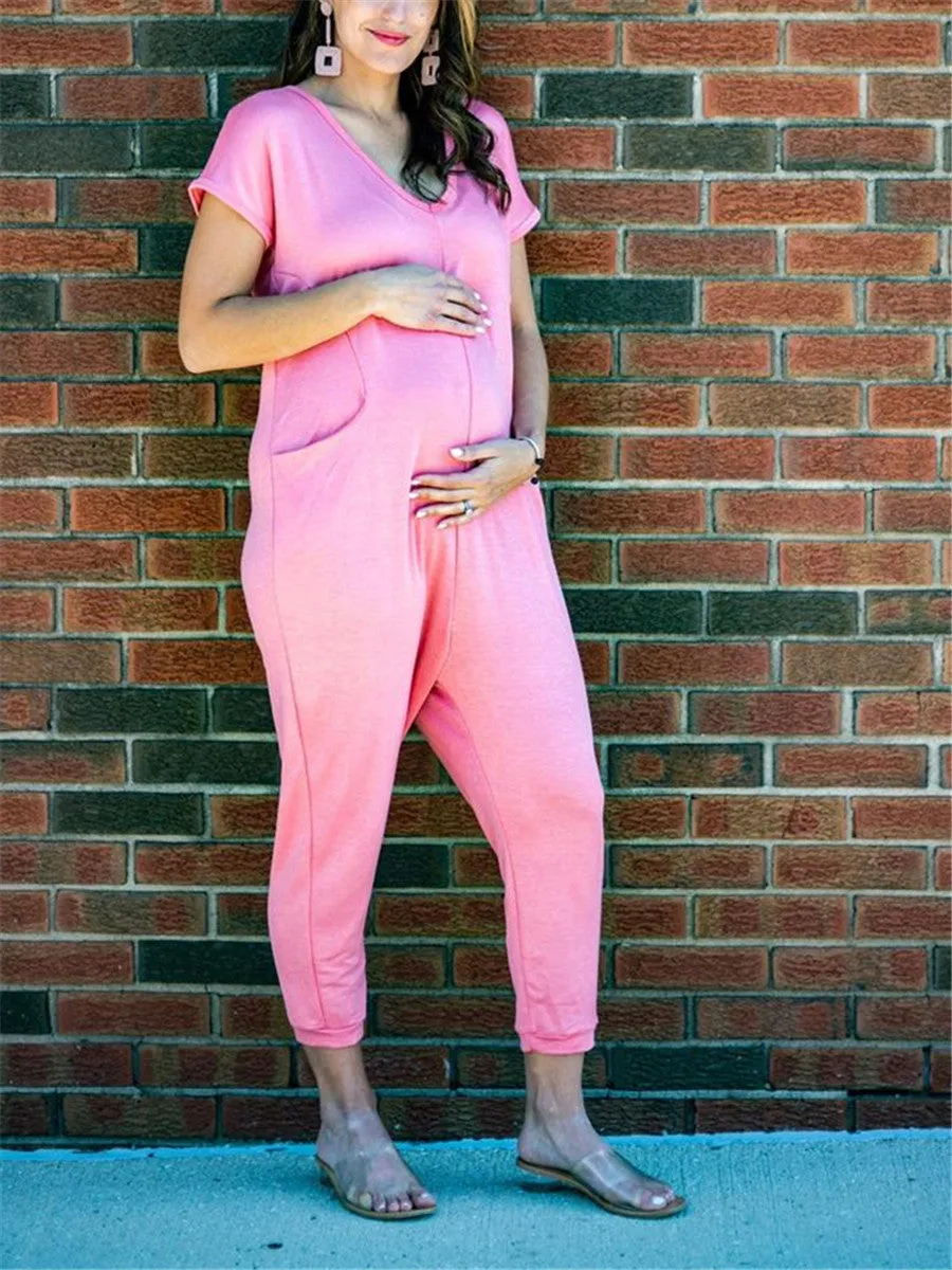 Casual Loose Comfortable Soft Pregnant Women'S Jumpsuit