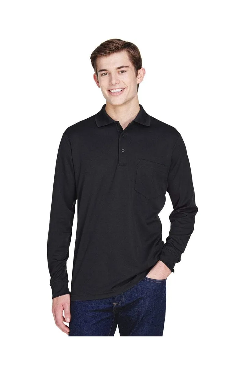 Core 365 88192P: Adult Pinnacle Performance Long-Sleeve Pique Polo with Pocket