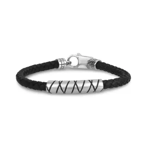 Crisscross Accent Leather Bracelet