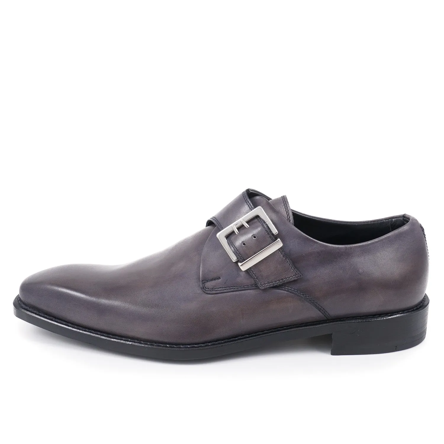 Di Mella Gray Monk Strap Shoes