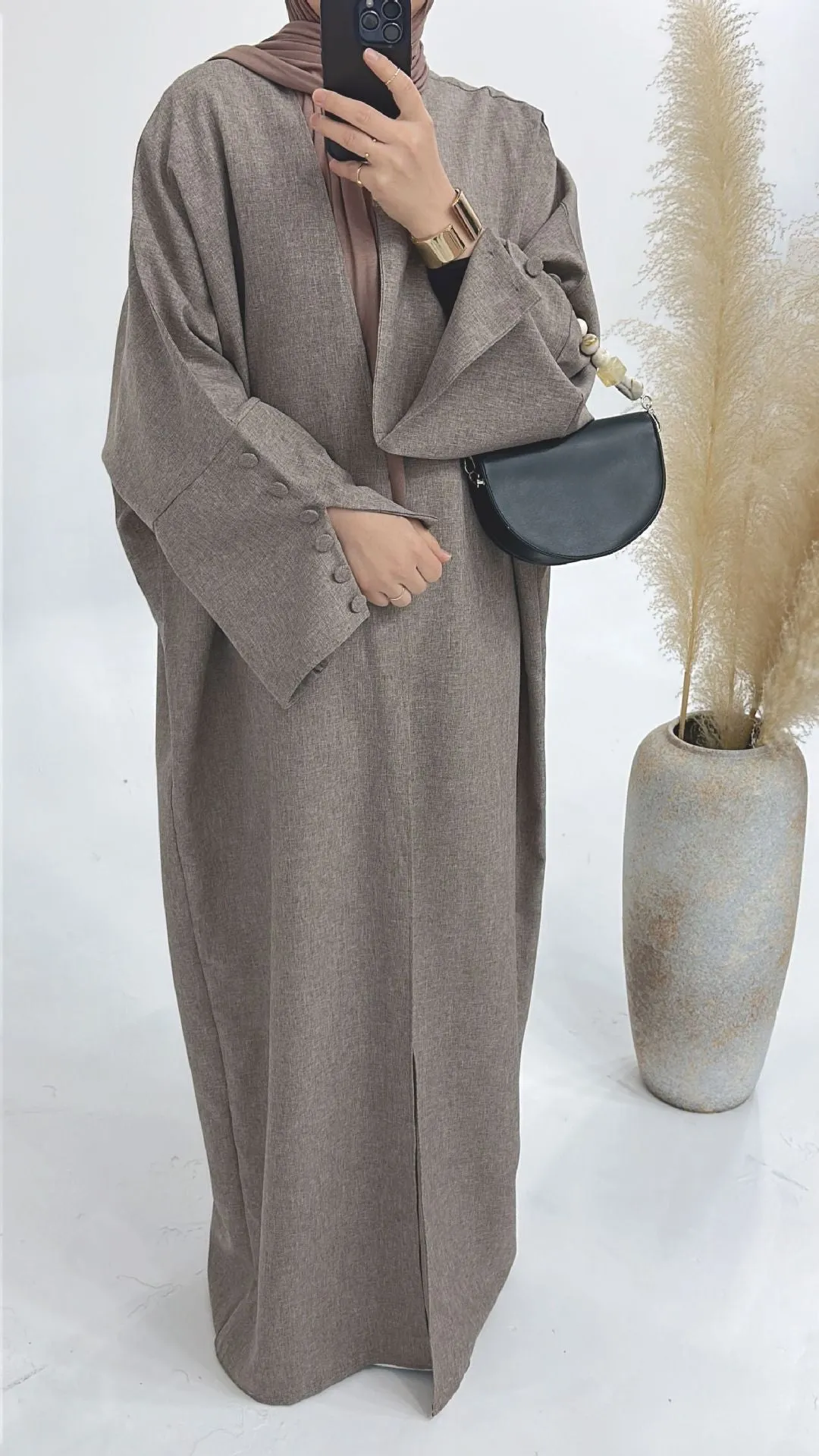 Dubai Middle East Turkey Loose Plus Size Elegant Cardigan Robe