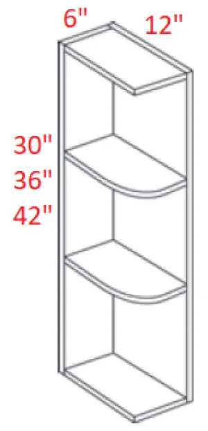 EB22-WS36 Elegant Dove Assembled Knick Knack Wall shelf