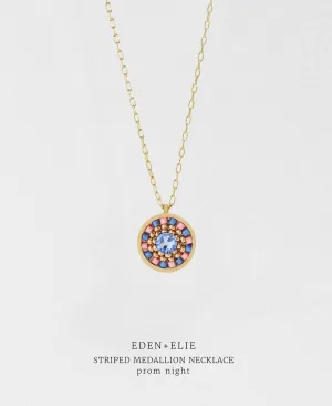 EDEN   ELIE Striped Medallion necklace - Prom Night