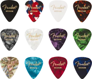 Fender 351 Celluloid Medley (12) Medium Picks