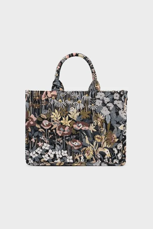 FLORAL PRINTED TOTE BAG