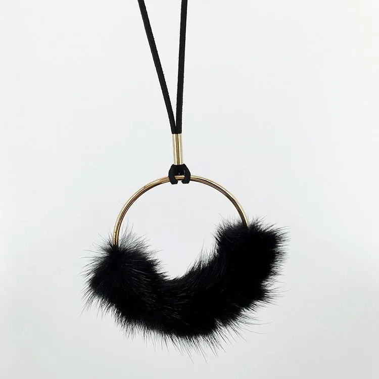 Fur Ball Fashion Necklace