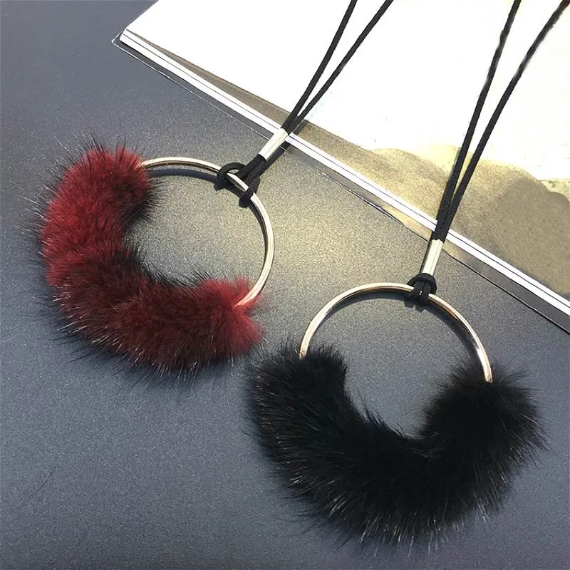 Fur Ball Fashion Necklace