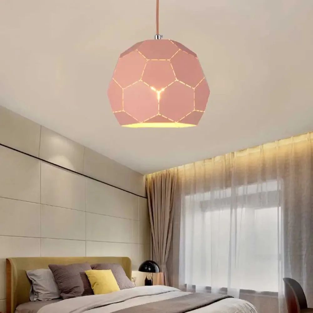 Geometric Nordic Style Metal Pendant Lamp in 5 Colors