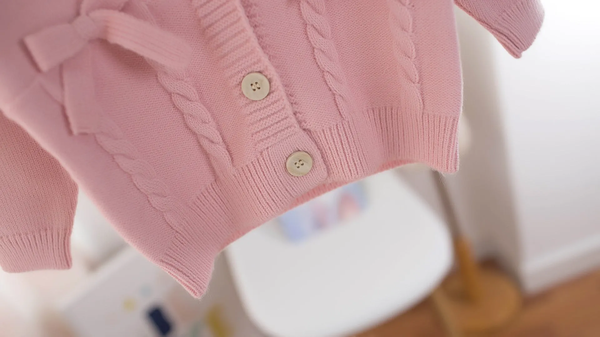 Girls V-Neck Bow Knot Kids Cardigan Kids Sweater