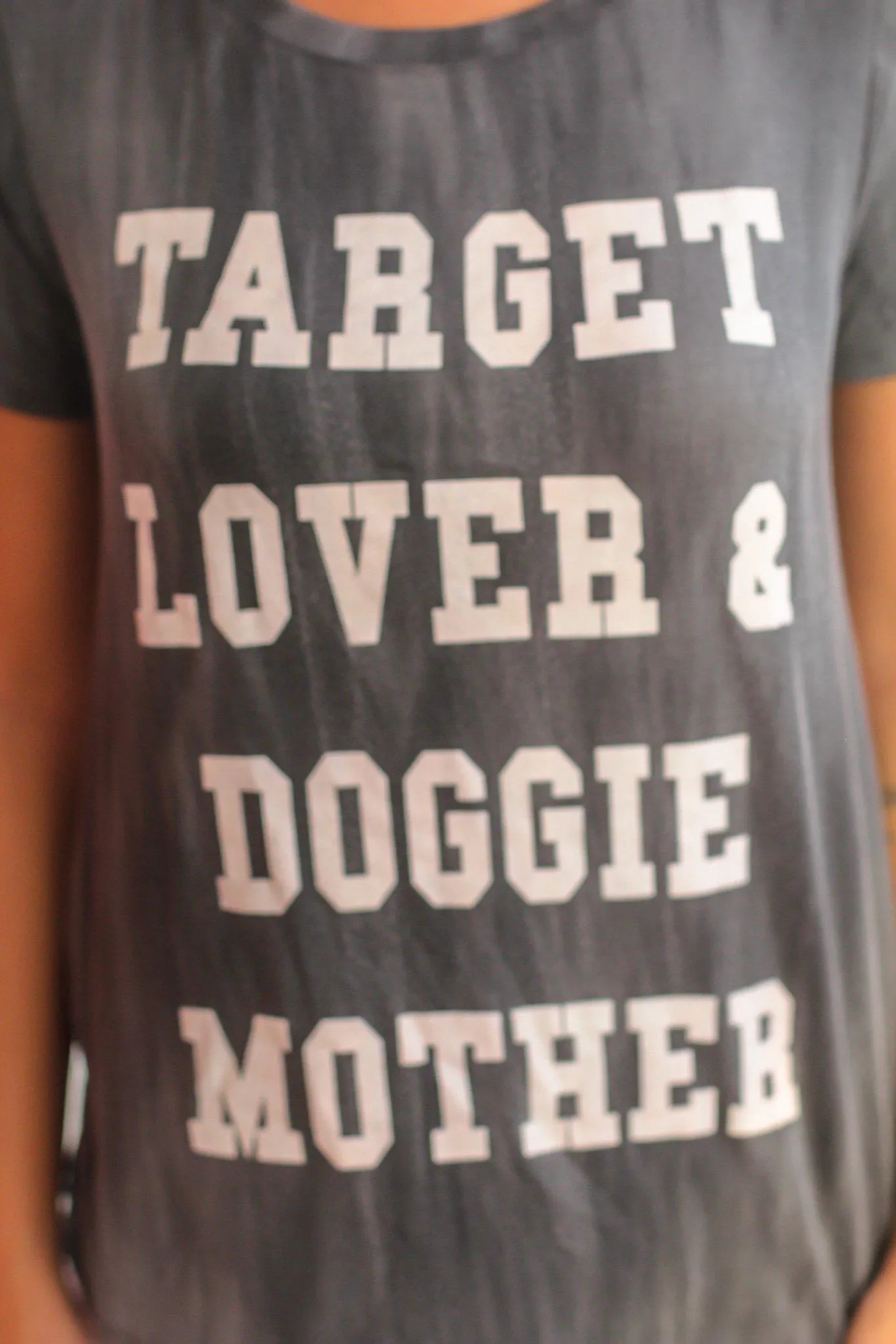 Gray "Doggie Mother" Tie Dye Top