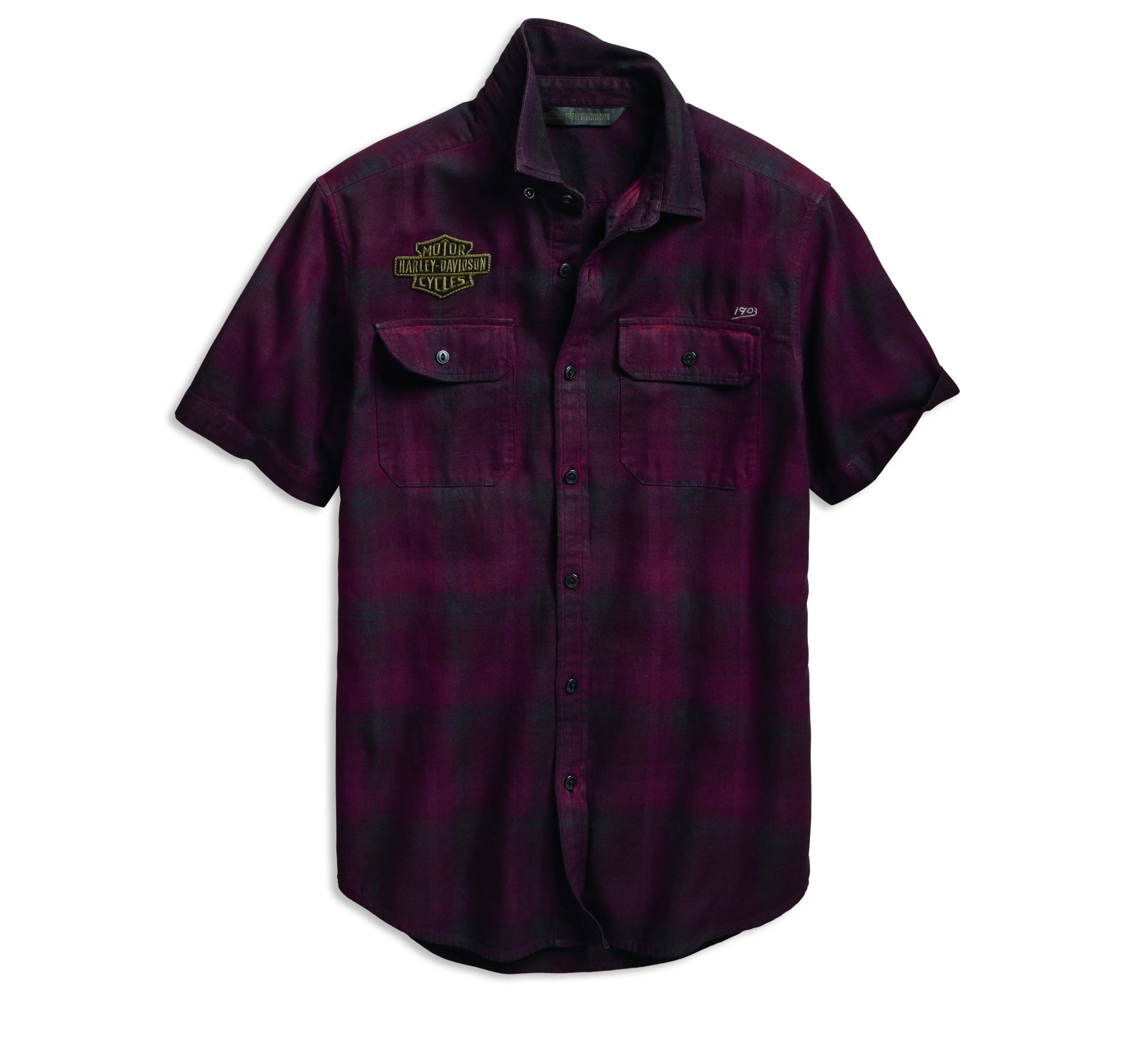 Harley-Davidson® Men's #1 Eagle Plaid Shirt - 96648-19VM