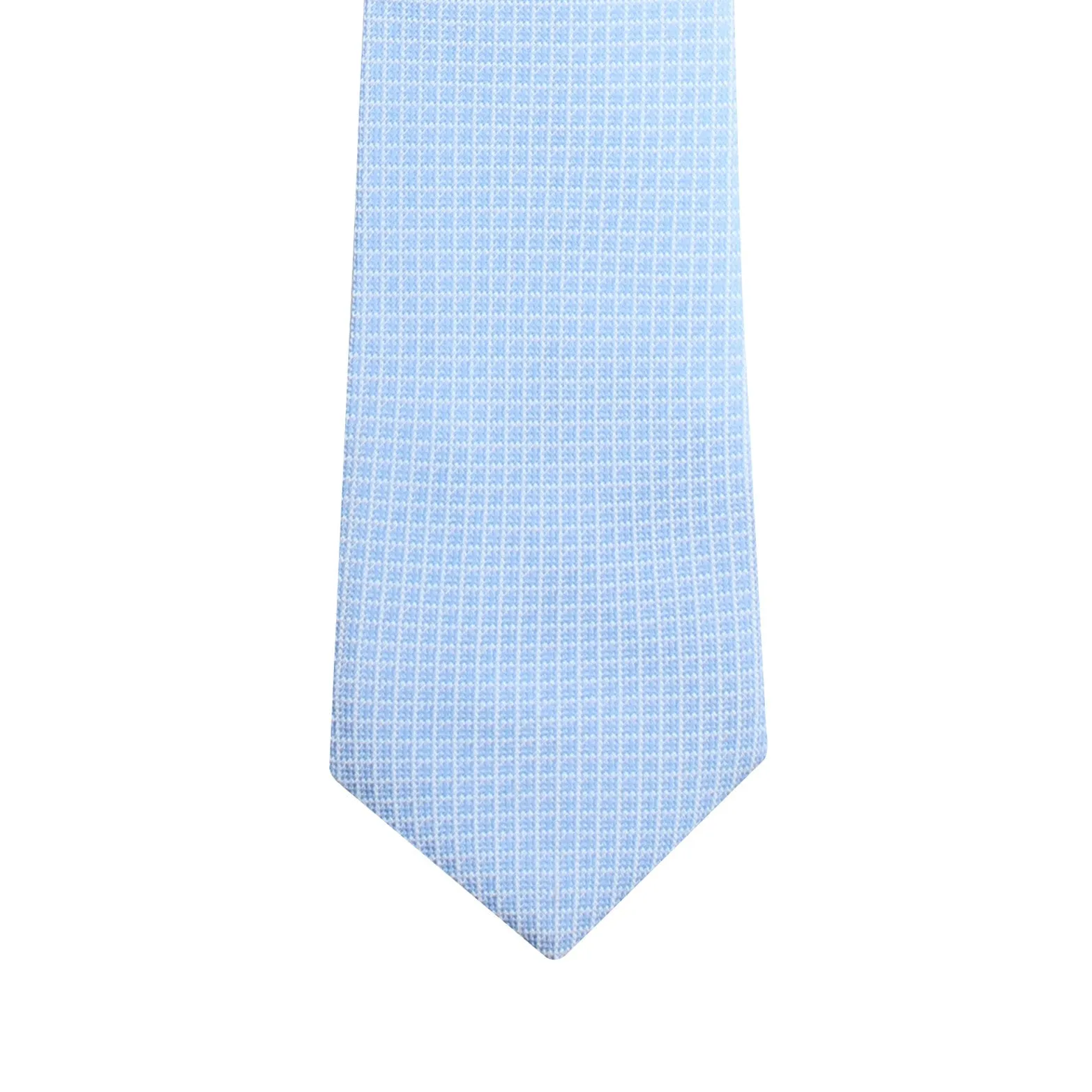 Kovove The Essentials Checkered Sky Blue Necktie and Pocket Square Gift Box