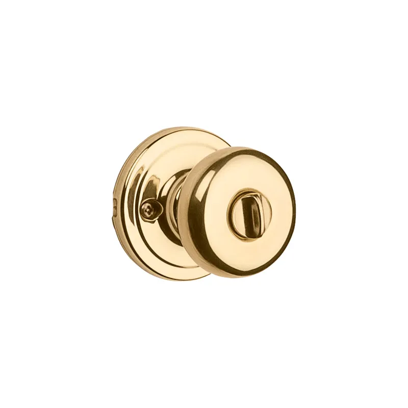 Kwikset SmartKey Juno Polished Brass Entry Lockset KW1 1-3/4 in.