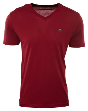 Lacoste Short Sleeve Jersey Pima V-neck Tee Shirt Mens Style : Th6604-51