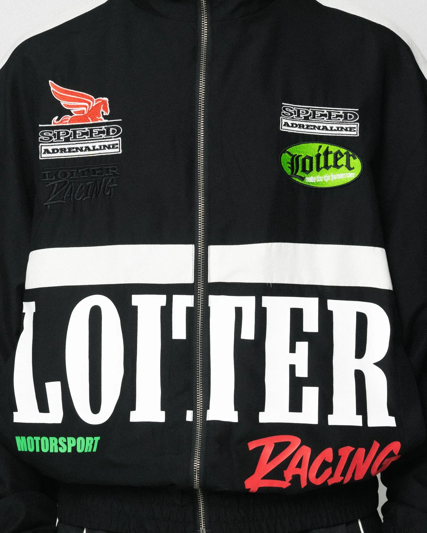 Loiter Speedway Windbreaker Jacket Black