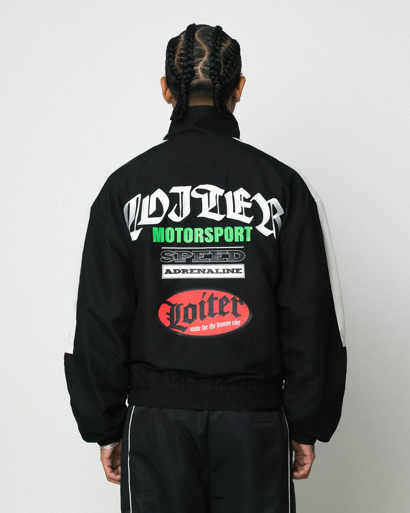 Loiter Speedway Windbreaker Jacket Black