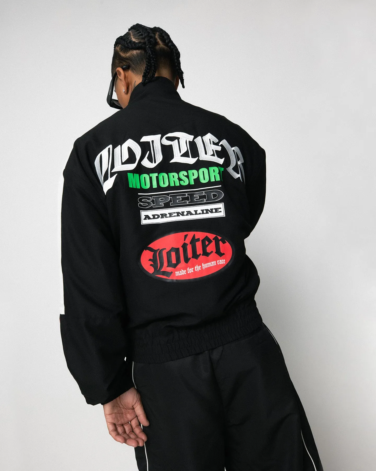 Loiter Speedway Windbreaker Jacket Black