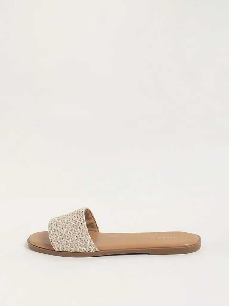 LUNA BLU Beige Slides