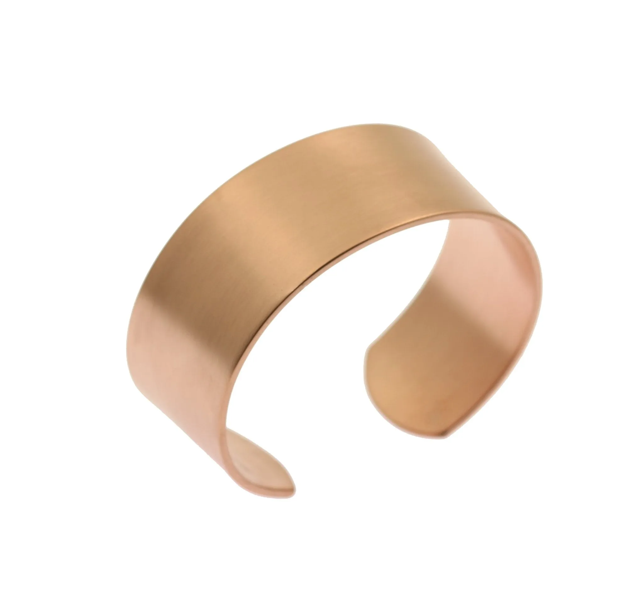 Men's Brushed Copper Cuff Bracelet - 1 Inch Wide