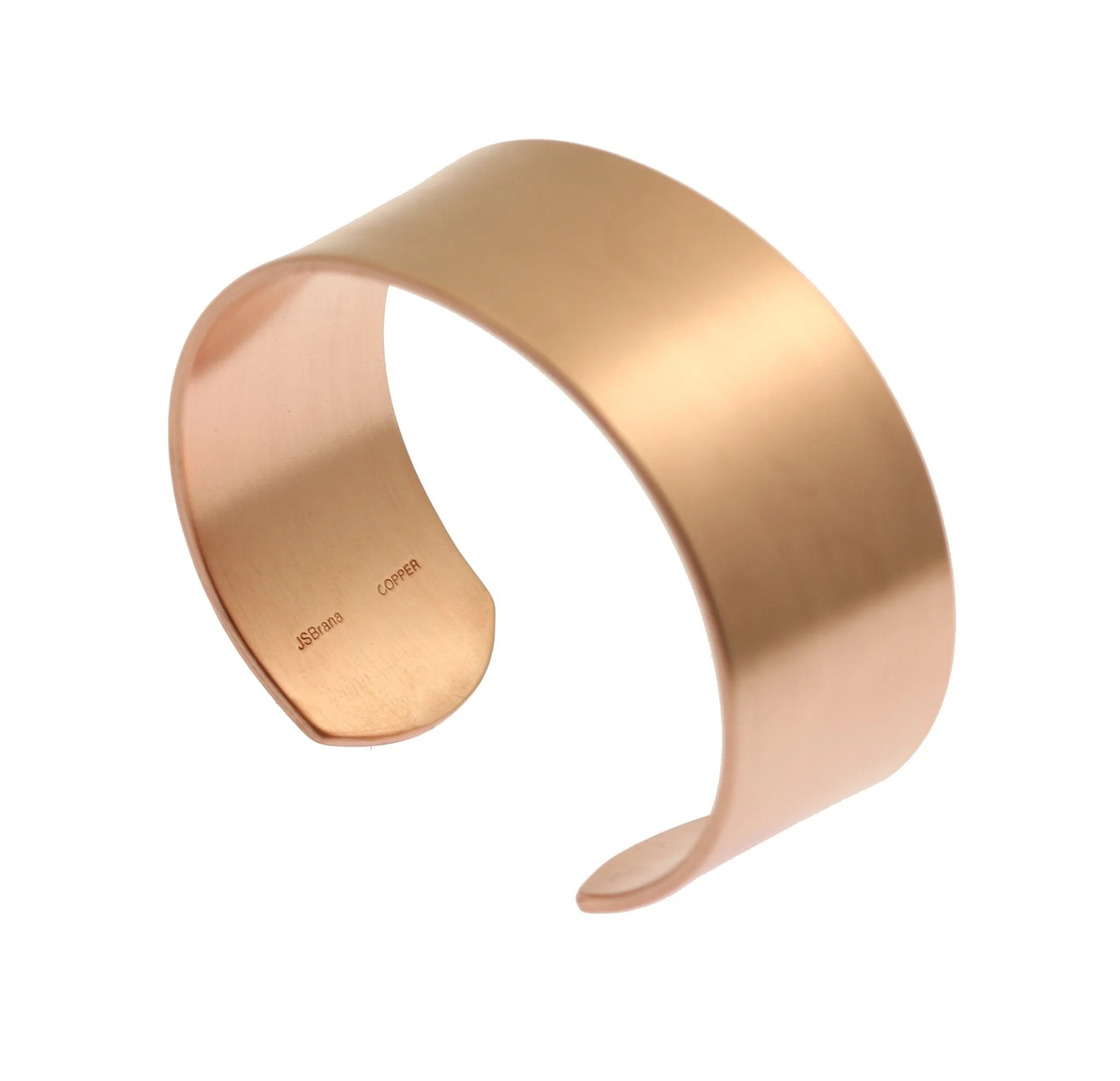 Men's Brushed Copper Cuff Bracelet - 1 Inch Wide